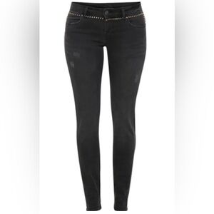 Pulz Jeans Daria Mid Waist Skinny‎ womens black jeans size 28/32